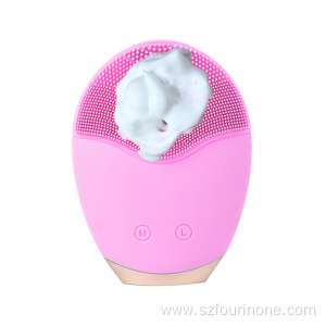 ultrasonic brush used with silicone facial cleansing